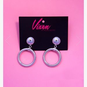 New Vixen by Micheline Pitt Bad Girl Hoops Silver